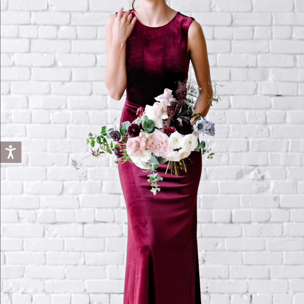 Revelry velvet dress in Terracotta. “Cleo” style